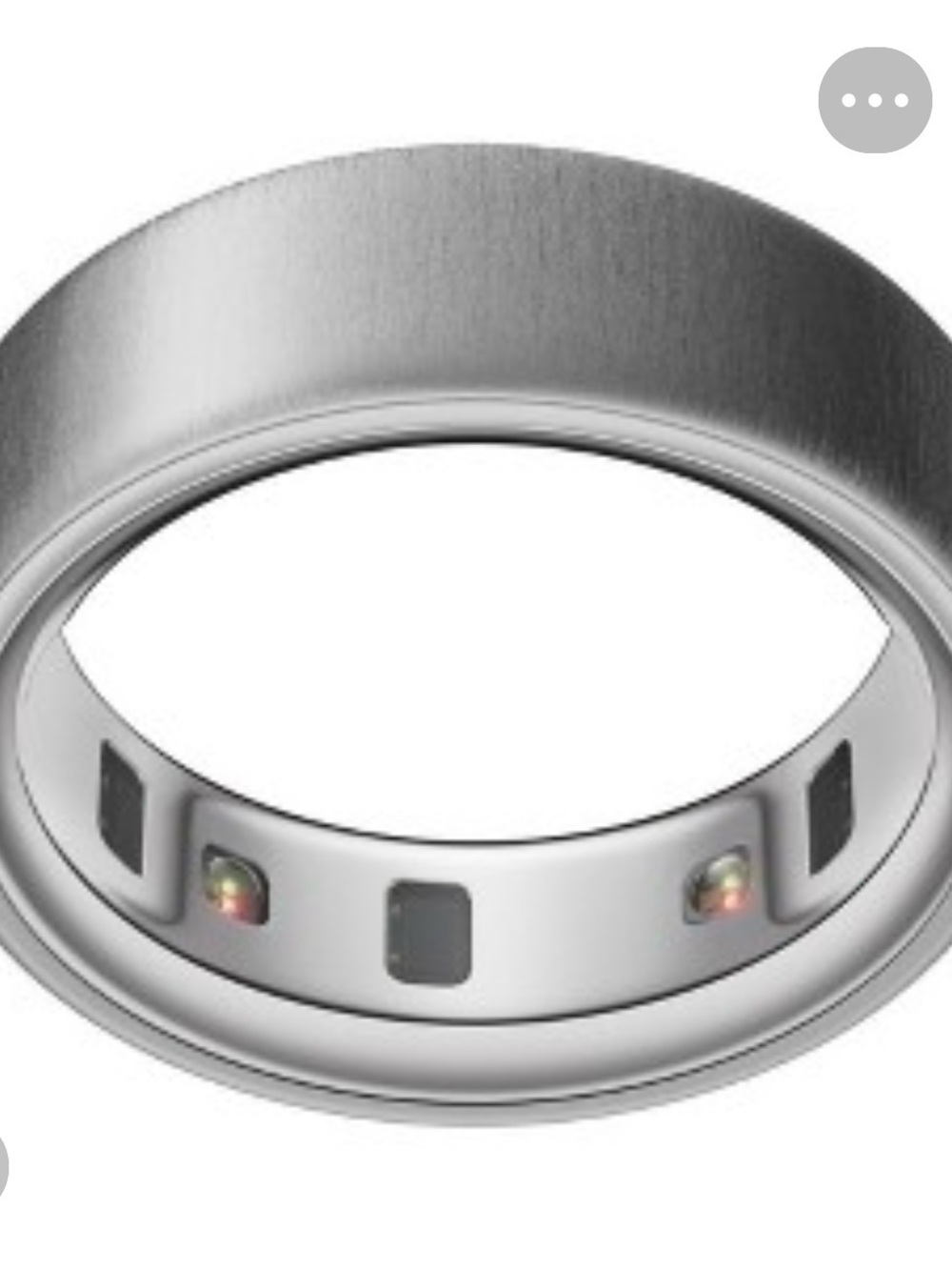 NIB Oura Silver Smart Ring size 11 with Sensor LEDs